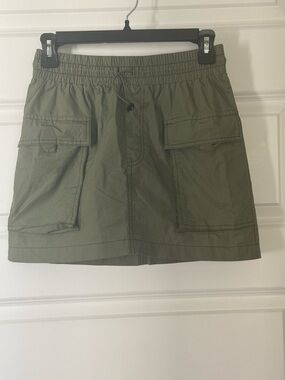 wild fable Olive Green Mini Skirt with Cargo Pockets